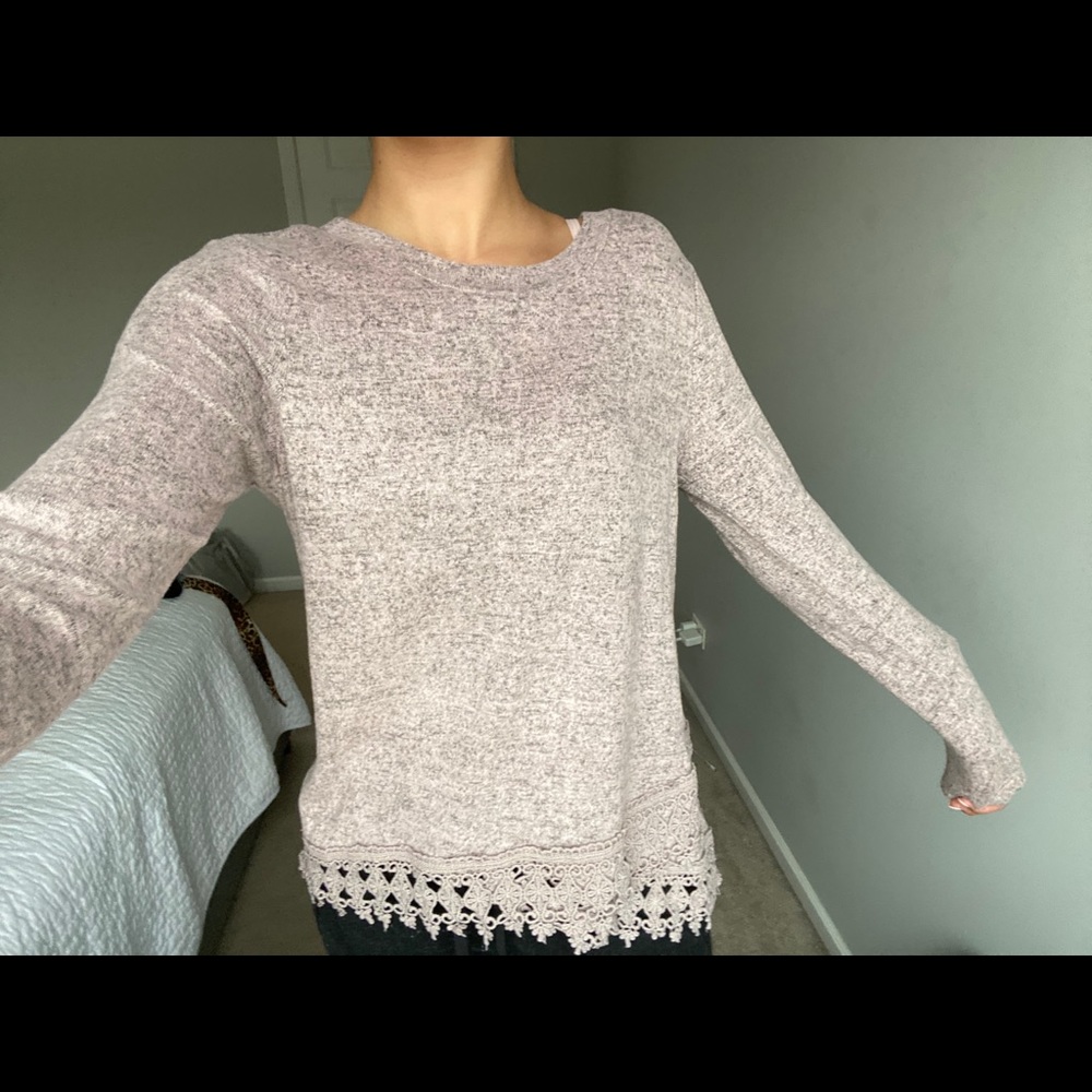 Plum long sleeve soft shirt